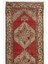 100 x 310 cm Antika El Yapımı Türk Oushak Runner. Türünün Tek Örneği Yün Halı. 2