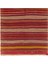 140 x 435 cm El Yapımı Renkli Çizgili Kilim Yolluk. Eski Kırmızı Koridor Halısı 3