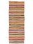 160 x 417 cm El Yapımı Eski Çizgili Türk Kilimi, Düz Dokuma Kilim. Yün 1