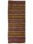 159 x 385 cm Çizgili El Dokuması Eski Türk Yolluk Kilim. Düz Dokuma Yolluk Kilim 1