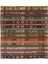 152 x 340 cm El Dokuması Eski Kilim Yolluk. Geometrik ve Çizgili Desenli Koridor Halısı 5