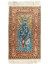 69 x 112 cm Ince Ipek ve Metal Iplik Resimli Halı, Muhteşem Türk Duvar Asılı 1