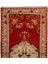 83 x 175 cm Kırmızı ve Bej Orta Yüzyıldan El Yapımı Eski Halı 2