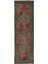 119 x 377 cm Geleneksel Eski El Yapımı Türk Koridor Halısı Madalyonlu, Yün 1