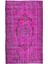 172 x 292 cm El Dokuması Yeniden Boyanmış Eski Türk Halısı, Çağdaş Pembe El Yapımı Yünlü Halı 2