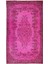 175 x 292 cm El Dokuması Yeniden Boyanmış Eski Türk Halısı, Çağdaş Pembe El Yapımı Yünlü Halı 2