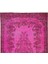 175 x 292 cm El Dokuması Yeniden Boyanmış Eski Türk Halısı, Çağdaş Pembe El Yapımı Yünlü Halı 4