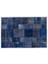 200 x 300 cm Mavi Tonlarda El Dokuması Patchwork Halı, Modern ve Otantik Patchwork 5