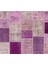 244 x 305 cm Mor ve Pembe Renkli El Dokuması Patchwork Halı, Modern Halı 4