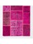 90 x 300 cm Pembe Renkli El Dokuması Patchwork Yolluk 4