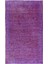 194 x 320 cm Ev Dekoru Mor Halı, El Dokuması Eski Halı, Yenilenmiş Türk Halısı 1