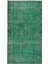 122 x 220 cm El Dokuması Yeniden Boyanmış Eski Türk Halısı, Modern Yeşil El Yapımı Yünlü Halı 2