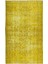 173 x 292 cm El Dokuması Yeniden Boyanmış Eski Türk Halısı, Modern Sarı El Yapımı Yünlü Halı 2
