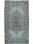 116 x 208 cm Çağdaş Mavi Halı, El Düğümlü Mutfak Halısı, Çiçek Desenli Küçük Halı 1