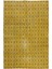 155 x 232 cm Sarı Modern El Düğümlü Halı, Yenilenmiş El Dokuma Halı 1