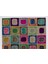 244 x 305 cm Çok Renkli Modern El Dokuması Kare Desenli Modern Patchwork Halı 2