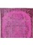 162 x 280 cm El Dokuması Yeniden Boyanmış Eski Türk Halısı, Modern Pembe El Yapımı Yünlü Halı 4