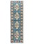 87 x 307 cm Modern El Düğümlü Koridor Halısı, Mavi Geometrik Desenli Koridor Halısı, Yün 1