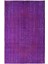 178 x 278 cm Modern Ev Dekoru Halı, El Dokuma Halı, Yenilenmiş Mor Halı, Türkiye'den El Yapımı Halı 1