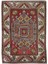 73 x 96 cm El Yapımı Geometrik Madalyon Tasarım Halı, Küçük Eski Türk Kırmızı Halı 1