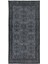 111 x 218 cm Gri El Yapımı Halı, Yenilenmiş Eski Halı, Çiçekli Küçük Modern Halı 1
