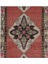 88 x 313 cm Renkli Madalyonlu Kırmızı El Düğümlü Eski Koridor Halısı 5