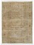 217 x 293 cm Kum ve Taupe Eski El Düğümlü Türk Uşak Halısı, El Yapımı Ev Dekor Halı 1
