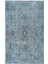 144 x 226 cm Mavi El Dokuması Halı, Yenilenmiş Vintage Halı, Yeniden Boyanmış Eski Halı 1