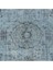 144 x 226 cm Mavi El Dokuması Halı, Yenilenmiş Vintage Halı, Yeniden Boyanmış Eski Halı 5