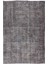 212 x 307 cm El Dokuması Yeniden Boyanmış Eski Türk Halısı, Modern Gri El Yapımı Yünlü Halı 2