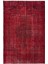 183 x 270 cm , Eski El Yapımı Türk Işi Halı, Modern El Dokuma Kırmızı Halı 1