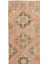 92 x 374 cm Soluk Kırmızı ve Bej Eski El Yapımı Türk Dar Koridor Runner'ı 2