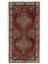156 x 310 cm El Dokuması Köy'de Yapılmış Eski Halı. Yün. Kırmızı, Gri, Bej 1