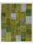 244 x 305 cm Yeşil Tonlarda El Dokuması Patchwork, Otantik, Modern El Yapımı Peçvörk Halı 1
