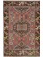 119 x 173 cm El Yapımı Geometrik Madalyon Tasarımlı Halı, 1960'LARDAN Halı, Eski Türk Kırmızı Halı 1