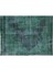 185 x 280 cm El Dokuması Yeniden Boyanmış Eski Türk Halısı, Modern Yeşil El Yapımı Yünlü Halı 5