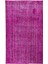 150 x 242 cm El Dokuması Yeniden Boyanmış Eski Türk Halısı, Modern Pembe El Yapımı Yünlü Halı 2