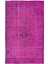 178 x 294 cm , Pembe El Dokuması Halı, El Düğümlü Alan Halısı, Eski Türk Halısı 1