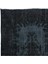 167 x 276 cm Yenilenmiş Siyah El Yapımı Halı, Madalyon Desenli Eski Halı 4