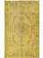 164 x 261 cm Sarı Halı, Yenilenmiş Türk Halısı, Modern El Dokuması Halı 1