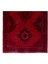 ( 144 x 392 cm ) Kırmızı Renkli Geometrik Desenli El Dokuması Otantik Yolluk 4