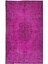 176 x 291 cm , El Düğümlü Pembe Halı, Modern El Dokuması Yün ve Pamuktan Yapılmış Alan Halısı 1