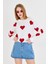 Havlu Kalp Baskılı İki İplik Sweatshirt 1
