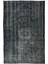 207 x 305 cm El Dokuması Yeniden Boyanmış Eski Türk Halısı, Modern Siyah El Yapımı Yünlü Halı 2