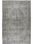 183 x 275 cm El Dokuması Yeniden Boyanmış Eski Türk Halısı, Modern Gri El Yapımı Yünlü Halı 2