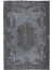 196 x 290 cm Gri Oturma Odası Halısı, Yenilenmiş Türk Halısı, El Düğümlü Alan Halısı 1
