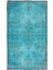 184 x 313 cm El Dokuması Yeniden Boyanmış Eski Türk Halısı, Modern Mavi El Yapımı Yünlü Halı 2