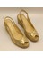 Terre Gold Deri Dolgu Topuk Sandalet 2
