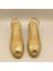 Terre Gold Deri Dolgu Topuk Sandalet 3