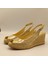 Terre Gold Deri Dolgu Topuk Sandalet 4